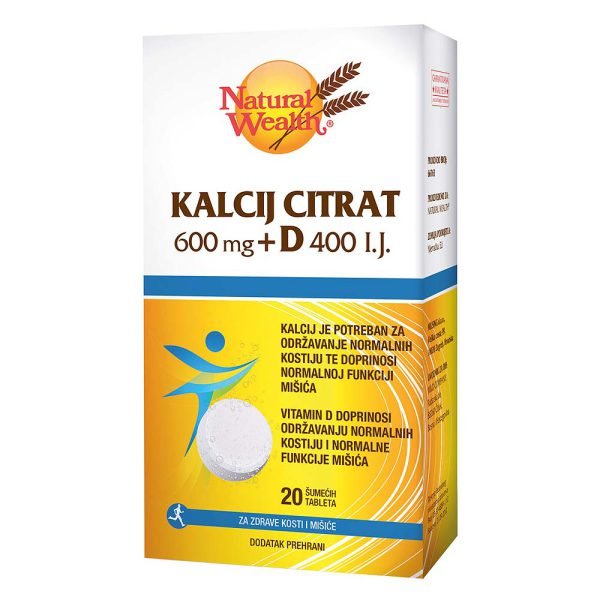 N.w. kalcij citrat 600mg + 400i.j vitamina d