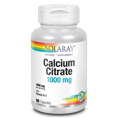 Solaray calcium citrat + vitamin d tbl a90