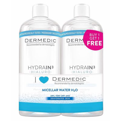 Dermedic hydrain 3 micelarna voda promo 500ml ( 1+1 gratis)
