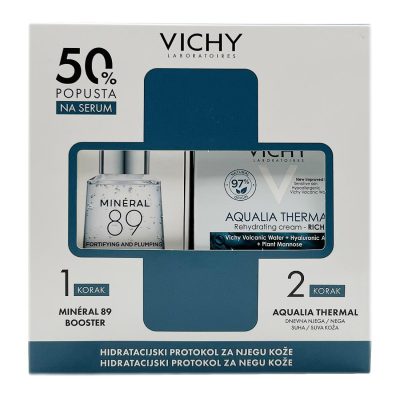 Vichy promo mineral 89 serum 50ml + aqualia rich krema 50ml