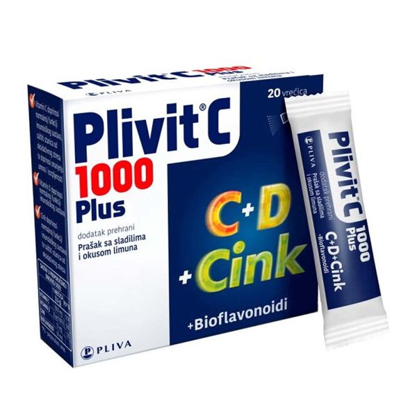 Plivit c+d+zn 1000 plus a20