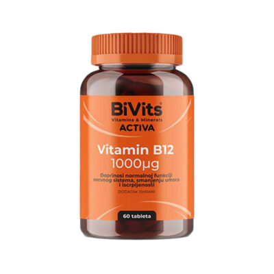 Bivits activa vitamin b12 1000mcg tbl 60