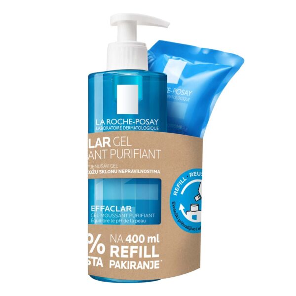 Lrp effaclar gel za čišćenje 400ml+effaclar gel refil 400ml -50%