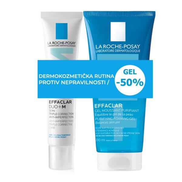 Lrp effaclar gel za čišćenje 200ml + effaclar duo+m 40ml(-50%)